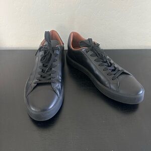 Boggi Milano Black Leather Sneakers
